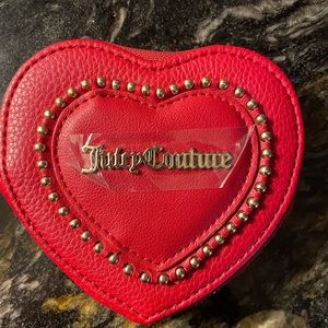 Juicy Couture Cool Red Love Never Dies Heart Zip Around